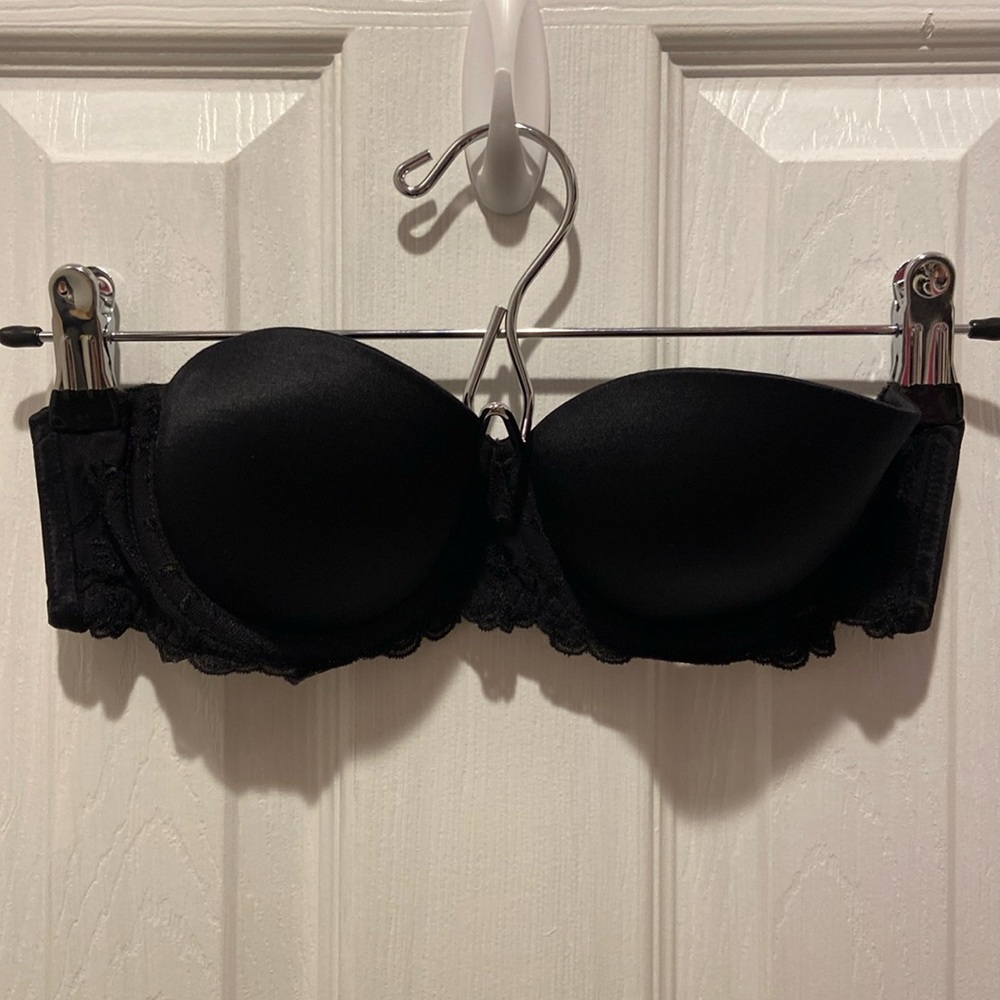 WonderBra Black Lace Strapless Bra 32B (No Straps) #1